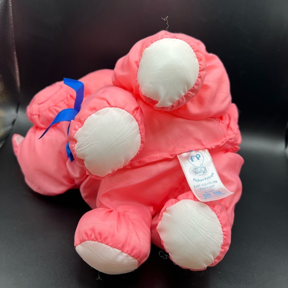 Fisher Price Puffalump Pink Blue Ribbon Pig Prize Winning Vintage 90s Barnyard - Picture 10 of 16